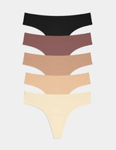 Essential No-Show Thong 5-Pack