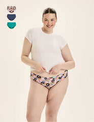 Teen Light Leakproof No-Show Bikini 3-Pack - Last Call