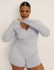 Modal Rib Henley Sleep Set