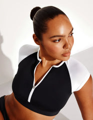 Cap-Sleeve Bikini Top