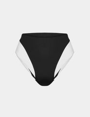 High Rise Bikini Swim Bottom - Color Block