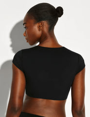Sculpt Short Sleeve Swim Top