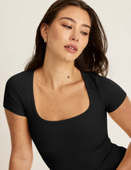 SculptRib™ Cotton Scoop Neck T-Shirt