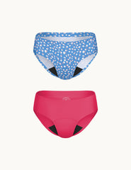 Teen Light Leakproof No-Show Bikini 2-Pack - Last Call