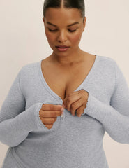 Modal Rib Long Sleeve Henley