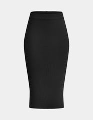 SculptRib™ Cotton Midi Pencil Skirt